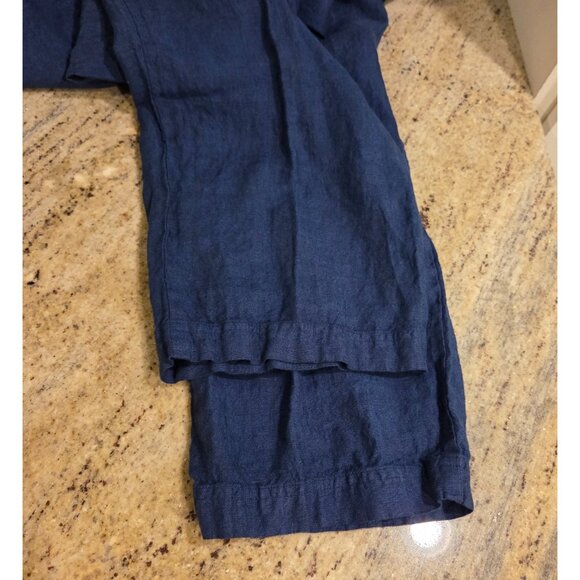 New! Y2K VTG Talbots Women M Irish Linen Pants Drawstring Elastic Waist Coastal - Picture 13 of 14